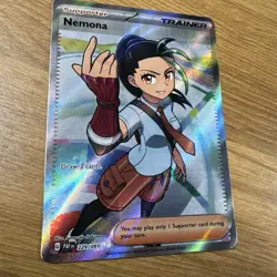 Pokemon TCG Nemona Trainer Paldean Fates Full Art Holo Ultra Rare Card 229/091 - Image 2