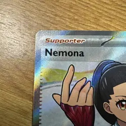Pokemon TCG Nemona Trainer Paldean Fates Full Art Holo Ultra Rare Card 229/091 - Image 3