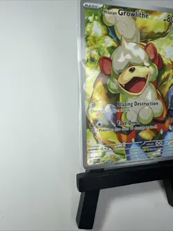 Pokemon TCG Hisuian Growlithe Twilight Masquerade Full Art Holo Card 181/167 - Image 3