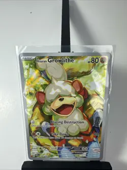 Pokemon TCG Hisuian Growlithe Twilight Masquerade Full Art Holo Card 181/167 - Image 4
