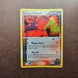 Team Magma's Torkoal 12/95 Pokemon EX Team Magma vs Team Aqua Holo Card - LP - Image 1