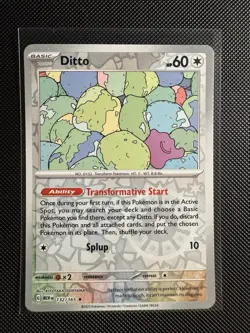 Ditto Reverse Holo NM 132/165 Scarlet & Violet 151 Pokemon Card - Image 1