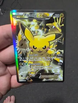 Pokemon TCG Pikachu EX XY124 Black Star Promo Card 2016 Red & Blue Collection - Image 1