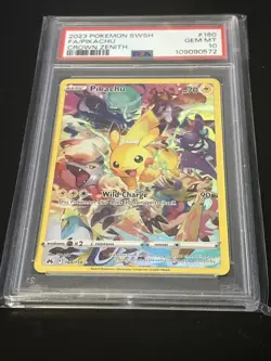 Pokemon Pikachu TCG Card Crown Zenith Secret Rare 160/159 PSA 10 - Image 4