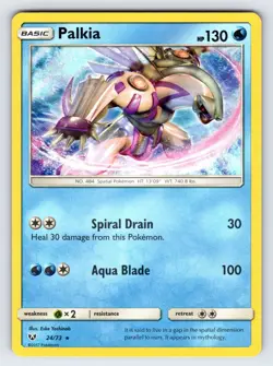 Palkia 24/73 2017 S&M Shining Legends Pokemon Card TCG Nintendo Holo Rare - VLP - Image 1