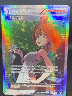 2015 Pokemon TCG Brigette Holo Full Art Ultra Rare Card Breakthrough 161/162 - Image 1