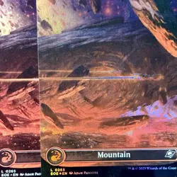Mountain (0265) (Borderless) x2 - Reg & FOIL - MTG - EOE - LAND ~ NM - Image 1