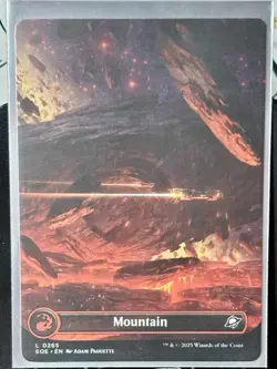 Mountain (0265) (Borderless) x2 - Reg & FOIL - MTG - EOE - LAND ~ NM - Image 4