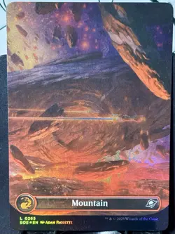 Mountain (0265) (Borderless) x2 - Reg & FOIL - MTG - EOE - LAND ~ NM - Image 5