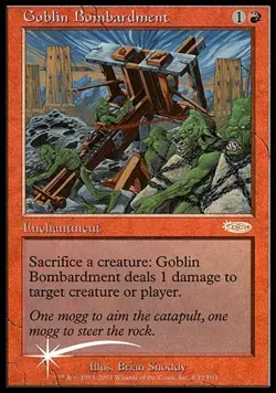 Magic MTG Friday Night Magic FNM Promo FOIL Goblin Bombardment NEAR MINT NM - Image 1