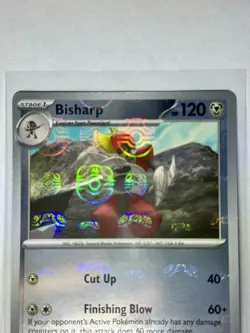 2025 Pokemon Black Bolt #065/086 BISHARP Reverse Holo *MASTER BALL* Non-Played - Image 2