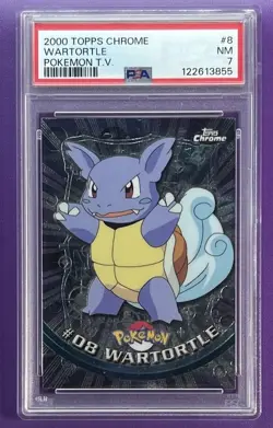 2000 Topps Chrome Pokemon T.V. #8 Wartortle Pokemon T.V. PSA 7 - Image 1
