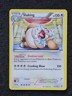 Slaking Holo Rare 103/124 Pokemon TCG Dragons Exalted - Image 1