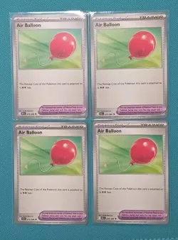 4x Air Balloon 079/086 Uncommon Black Bolt Pokemon TCG Playset - Image 1