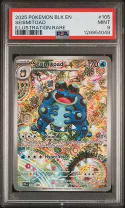 2025 POKEMON BLK EN-BLACK BOLT ILLUSTRATION RARE #105 SEISMITOAD PSA 9 - Image 1