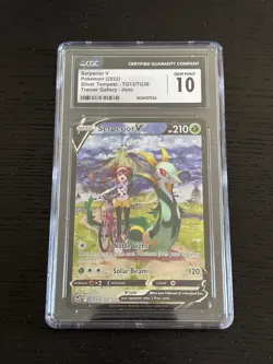 Pokemon TCG Serperior V TG13/TG30 Swsh12: Silver Tempest Holo CGC 10 - Image 1