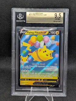 Pokemon Flying Pikachu v 006/025 Celebrations Ultra Rare BGS 9.5 Gem Mint - Image 1