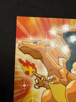 1999 Topps Pokemon TV Animation Series 1 Black Logo Back #6 Charizard - Image 2