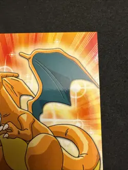 1999 Topps Pokemon TV Animation Series 1 Black Logo Back #6 Charizard - Image 3