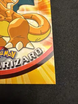 1999 Topps Pokemon TV Animation Series 1 Black Logo Back #6 Charizard - Image 4