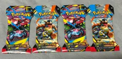 Pokemon TCG Mega Evolution Sleeved Booster Packs Factory Sealed Lot of 4 - Image 1