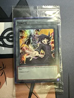 Chazz & Armed Dragon Thunder LV10 - Sealed - TKN5-EN007 - Super Rare - Token - - Image 1