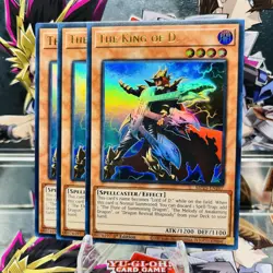 3x Yugioh Playset The King of D. MP25-EN267 Ultra Rare 1st Ed Near Mint - Image 1