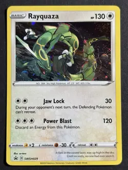 Rayquaza SWSH029 Sword & Shield Black Star Promo Pokemon Card NM - Image 1