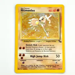 Hitmonlee 7/62 Fossil Holo Rare 1999 Vintage Pokemon TCG Card LP-NM - Image 1