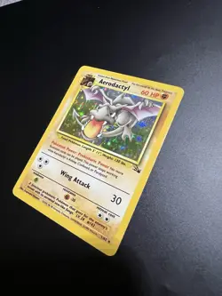 Pokemon TCG Aerodactyl Fossil Holo Rare Card 1/62 Unlimited - Image 2