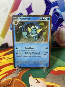 Vaporeon - Pokemon Tcg Holo Prismatic Evolutions Black Star Promo Card SVP 168 - Image 1