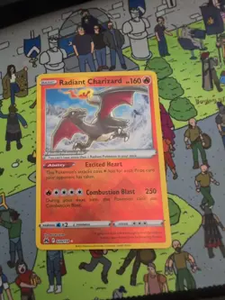 Pokemon TCG Radiant Charizard Crown Zenith Holo Card 020/159 NM Condition - Image 1