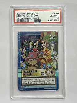 One Piece Card Hyper Battle 2001 Carddass Strawhat Pirates S101 Holo NM PSA 10 - Image 1