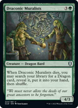 Draconic Muralists FOIL Commander Legends: Battle for Baldur's Gate NM ABUGames - Image 1