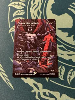 Venom, King In Black Borderless NON Foil Marvel’s Spider-Man Eternal Legal MTG M - Image 1