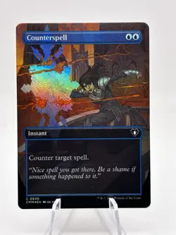 Counterspell 0630 Borderless Foil Commander Masters CMM MTG NM - Image 1