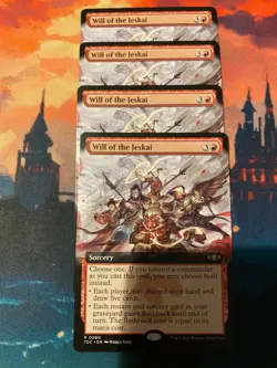 MTG Tarkir Dragonstorm Will of the Jeskai Extended Art x 4 - Image 1