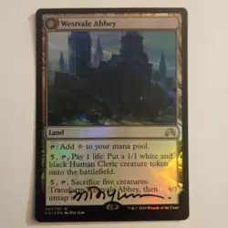 Magic The Gathering - 1x Signed Foil Westvale Abbey / Ormendahl, Profane Prince - Image 1