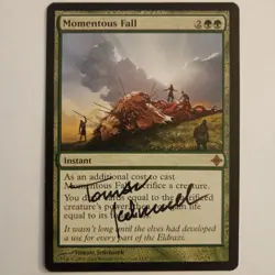 Magic The Gathering - 1x Signed Momentous Fall (MTG) Rise of the Eldrazi - Image 1