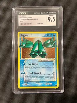 *CLEAN* CGC 9.5 Regice Gold Star 2006 EX Legend Maker 90/92 Holo Pokemon Card - Image 3