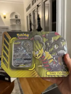 Sealed Power Partnerships Garchomp & Giratina GX Tag Team Tin Pokemon 2019 SM193 - Image 1