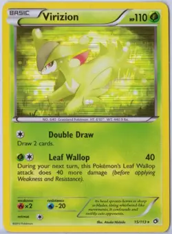 Virizion - 15/113 - Holo Rare - Black & White 11: Legendary Treasures - Pokemon - Image 1