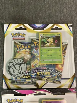 Pokemon TCG Fusion Strike & Brilliant Stars 3 Pack Blisters Factory Sealed - Image 3