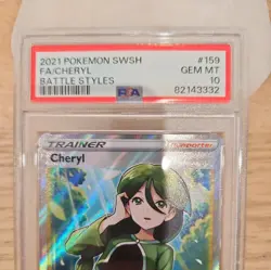 PSA 10 Cheryl Full Art Trainer 159/163 Battle Styles Pokemon - Image 2