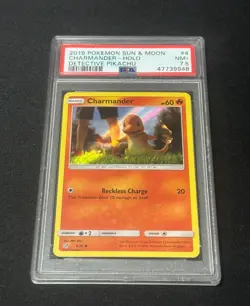 2019 POKEMON DETECTIVE PIKACHU #4 CHARMANDER-HOLO PSA 7.5 - Image 1