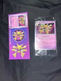 SEALED POKEMON PROMO: ALAKAZAM 082/167 COSMOS HOLO WITH STICKERS - Image 1
