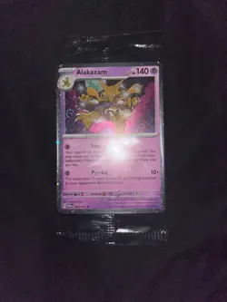 SEALED POKEMON PROMO: ALAKAZAM 082/167 COSMOS HOLO WITH STICKERS - Image 3