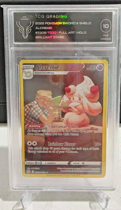 TCG 10 Gem Mint 2022 Pokemon SWSH Full Art Alcremie Brilliant Stars #TG08 TG08/T - Image 1