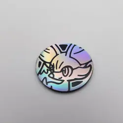 Pokemon TCG Fennekin Collectors Coin Silver Rainbow Mirror Holofoil - Image 1