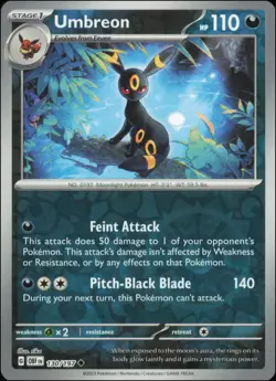 Pokemon - Umbreon #130/197 - SV03: Obsidian Flames Reverse Holo - Image 1